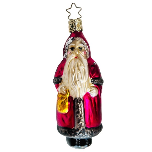 Inge-Glas Other - Inge-Glas Santa Ornaments Mouth Blown Hand Painted Glass Traditional Christmas